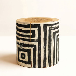 Espira Hand Painted Log Table
18 dia x 18 H inches