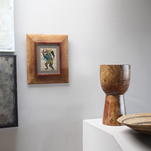 Djembe Side Table
African Drum Table
11 dia x 20.5 H inches
Light Walnut Finish