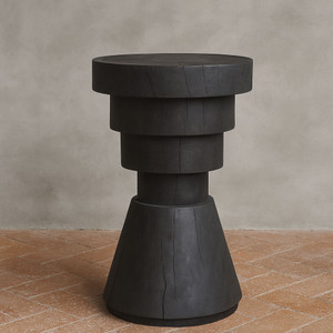 Aparato Side Table
14 dia x 22 H inches
Ebony Finish