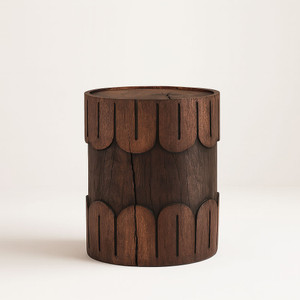 Bisous Hand Carved Log Table
12 - 16 dia x 18 H inches