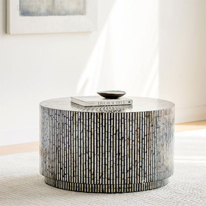 Bali Shell Inlay Cocktail Table - LYH-004
30 dia x 17 H inches
Shell Inlay