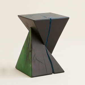 Gemma Occasional Table
13 x 13 x 19.5 H inches
Ponderosa Pine
Emerald Green, Azure Blue & Ebony