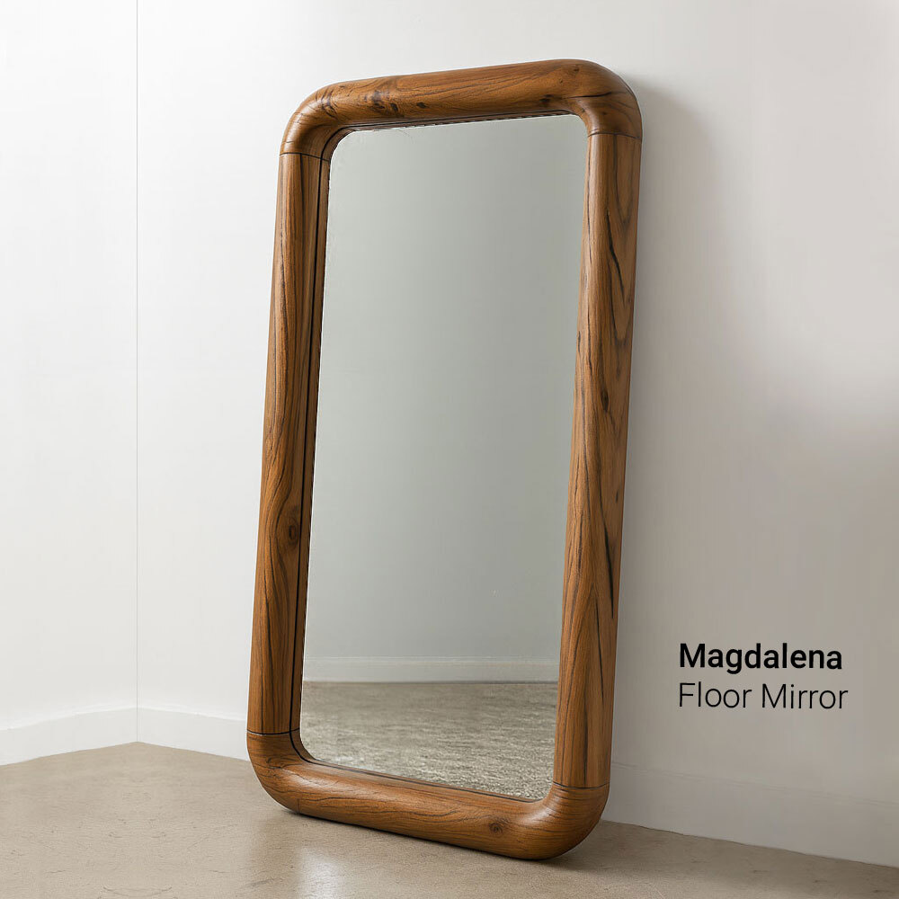 Magdalena Solid Oak Floor Mirror