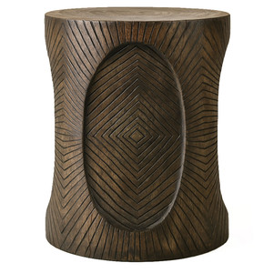 Oraya Hand Carved End Table
Hand Carved End Table
12 - 16 dia x 18 H inches
Cocoa Brown