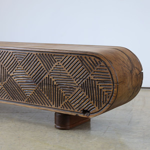 Ossian Carved Bench Table S01
83.5 x 13.5 x 18 H inches
Reclaimed Cypress wood