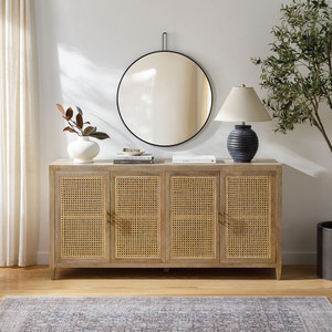 Kalan Sideboard
71 x 20 x 35 H inches
Rattan, Mango Wood