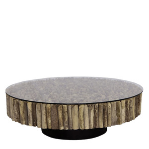 Garrapata Cocktail Table  - PH112234
51 dia x 17 H inches
Driftwood, Glass
Round