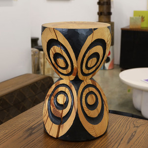 Studio Occasional Table S01
14 dia x 22 H inches
Natural Ponderosa Pine with Black Lacquer