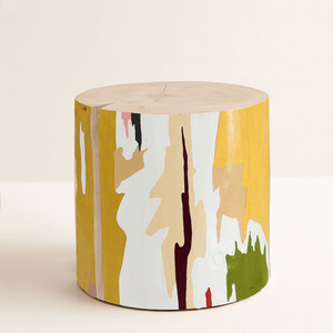 Tachi Modern Hand Painted Log Table
18 dia x 18 H inches