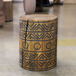 Talladora Log Table S01
13.5 dia x 18 H inches
Penofin oiled finish