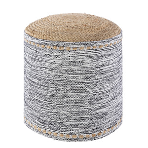 Eros Pouf - KAPF-002
18 dia x 16 H inches
Cotton, Jute
Black & White Mix